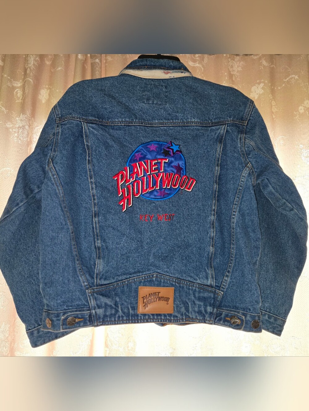 Vintage Planet Hollywood Embroidered Denim Jacket- Key West - Picture 2 of 8
